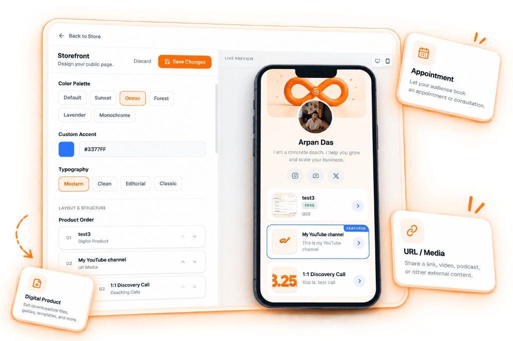 BeyondLink Branded Creator Storefront & Digital Products